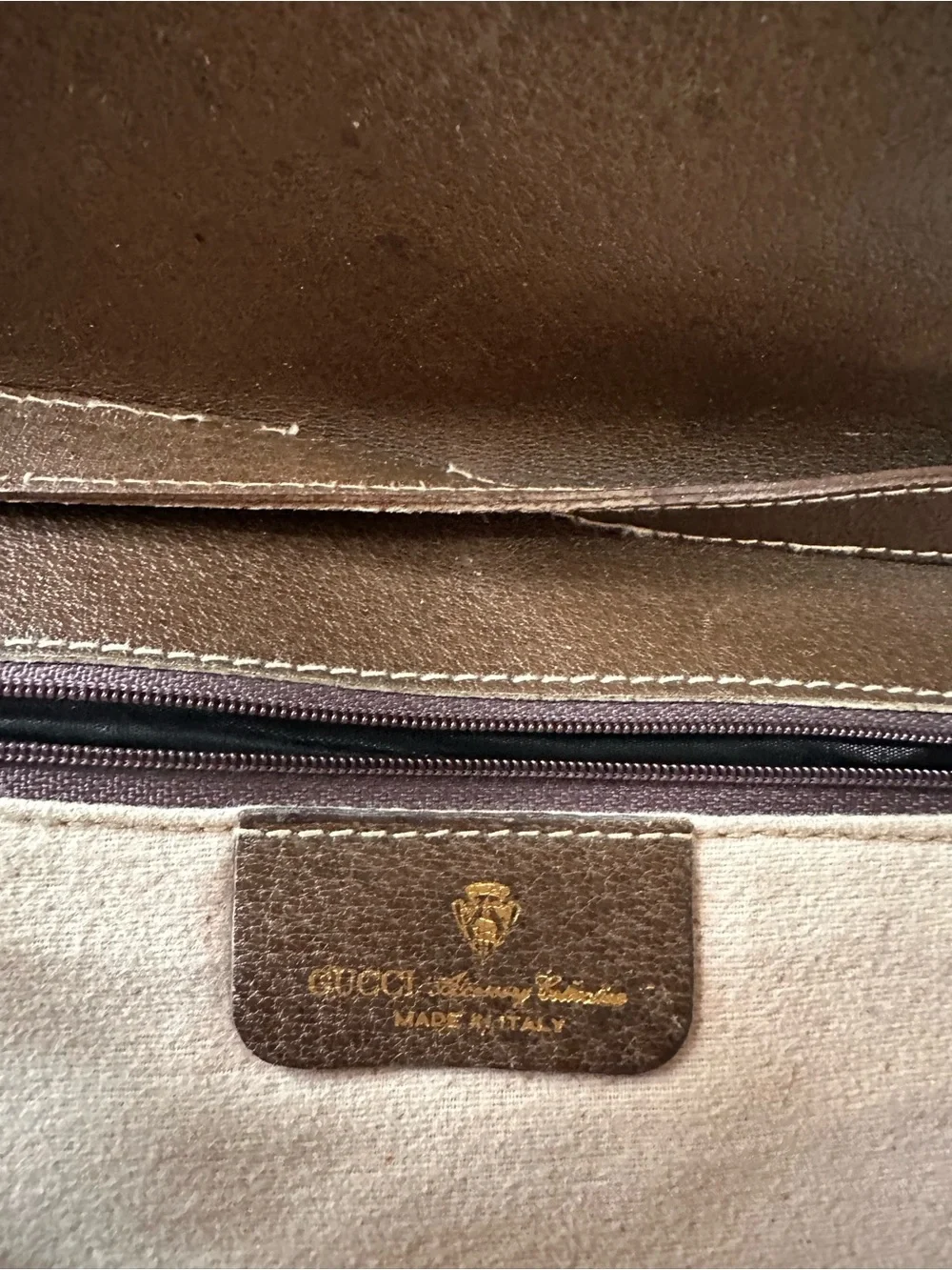 Gucci Vintage Brown Monogram Canvas Bag